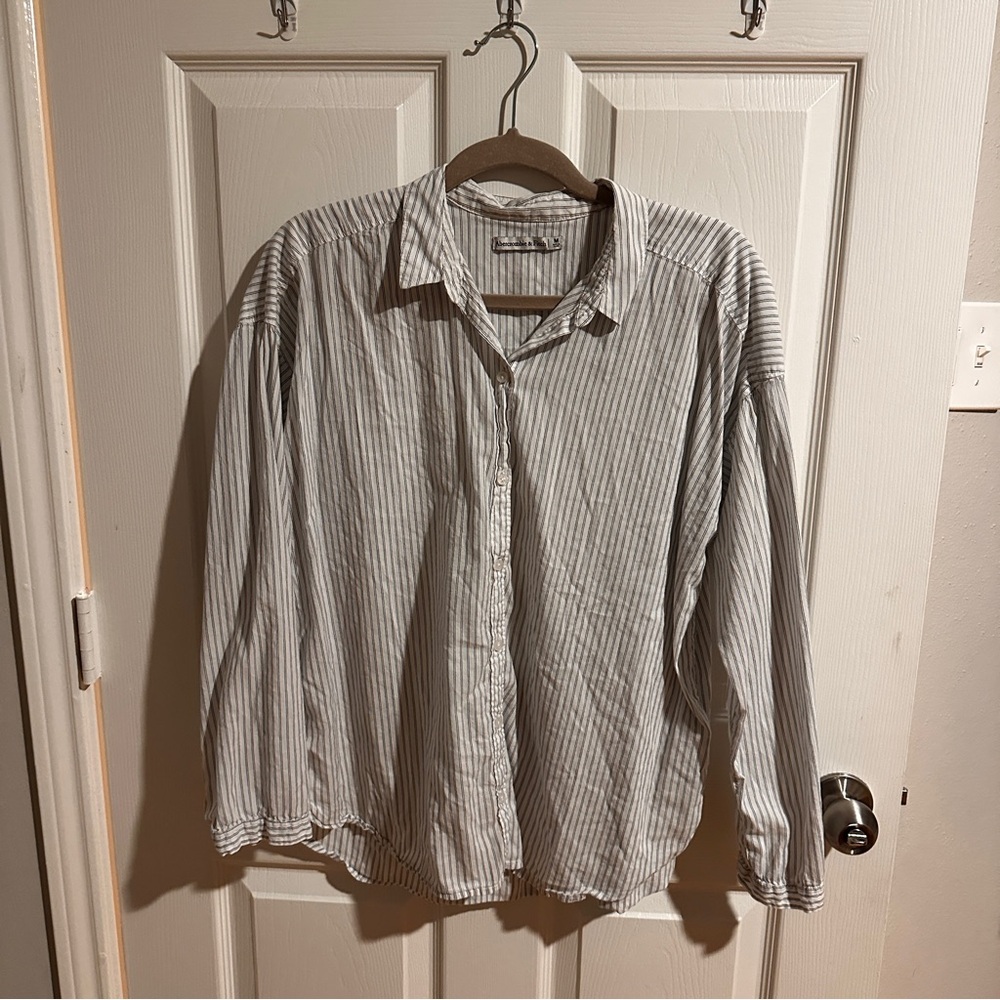 abercrombie striped button down **SOLD**